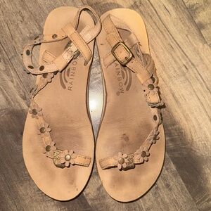 Rainbow Women's Delilah Floral Tan Sandals